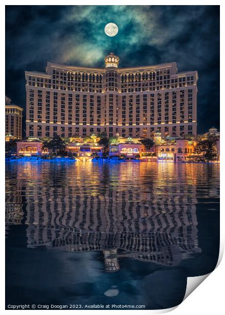 Bellagio Hotel - Las Vegas Print by Craig Doogan