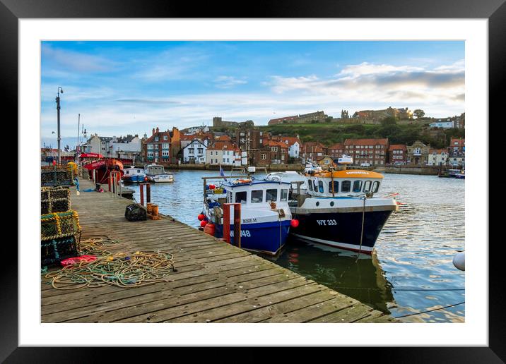 Whitby Fishing Framed Mounted Print by Steve Smith