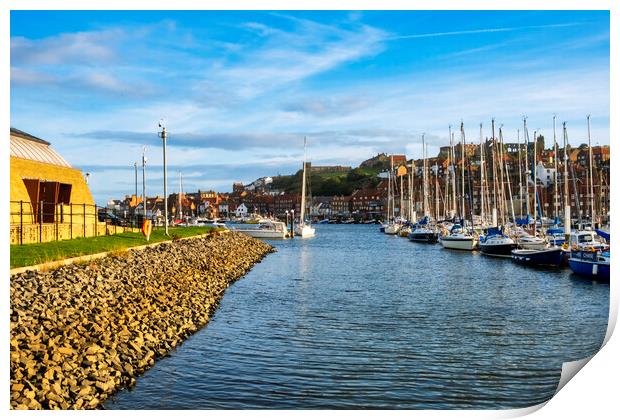 Yachting Marina Whitby Print by Steve Smith