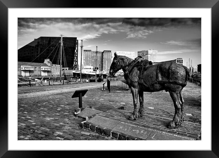 Tribute to Liverpools Working Horses Framed Mounted Print by Steve Smith