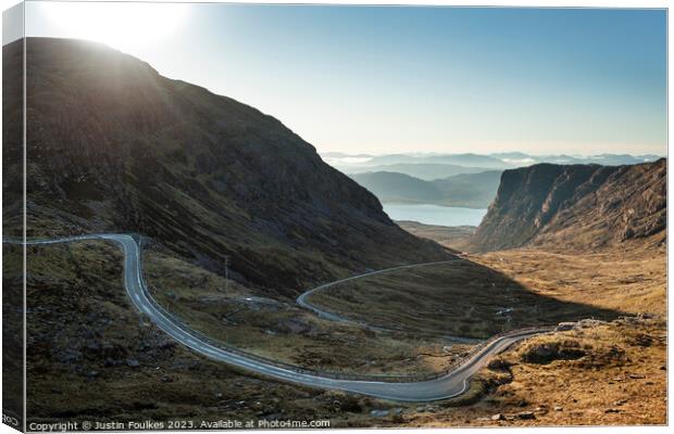 Bealach Na Ba (Pass of the Cattle), Scotland Canvas Print by Justin Foulkes