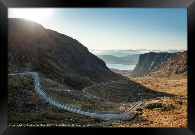 Bealach Na Ba (Pass of the Cattle), Scotland Framed Print by Justin Foulkes