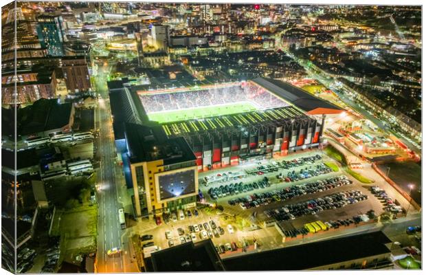 Bramall Lane Late Kick Off Canvas Print by Apollo Aerial Photography