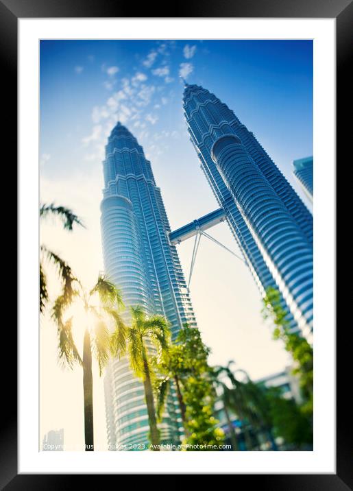 Petronas Twin Towers, Kuala Lumpur Framed Mounted Print by Justin Foulkes