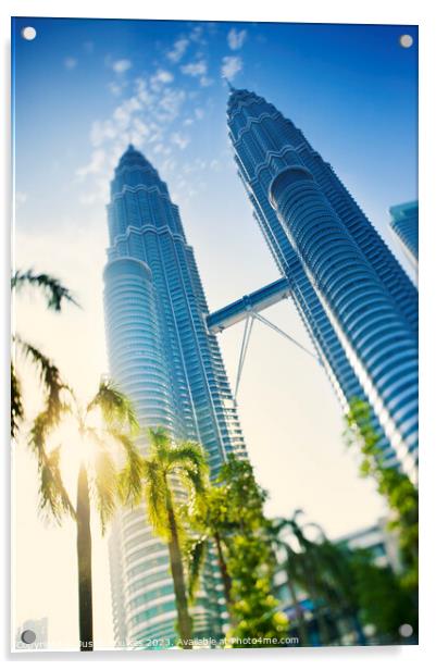 Petronas Twin Towers, Kuala Lumpur Acrylic by Justin Foulkes