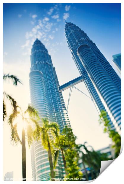 Petronas Twin Towers, Kuala Lumpur Print by Justin Foulkes