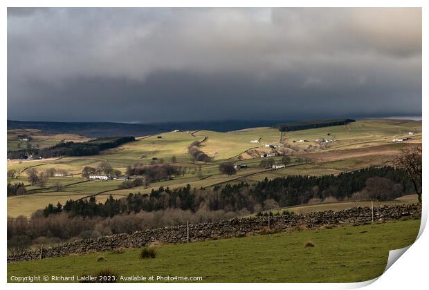 Ettersgill from Stable Edge in Dramatic Light Print by Richard Laidler