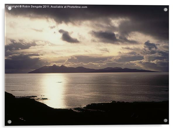 Sunset, Isle of Rhum, Scotland Acrylic by Robin Dengate
