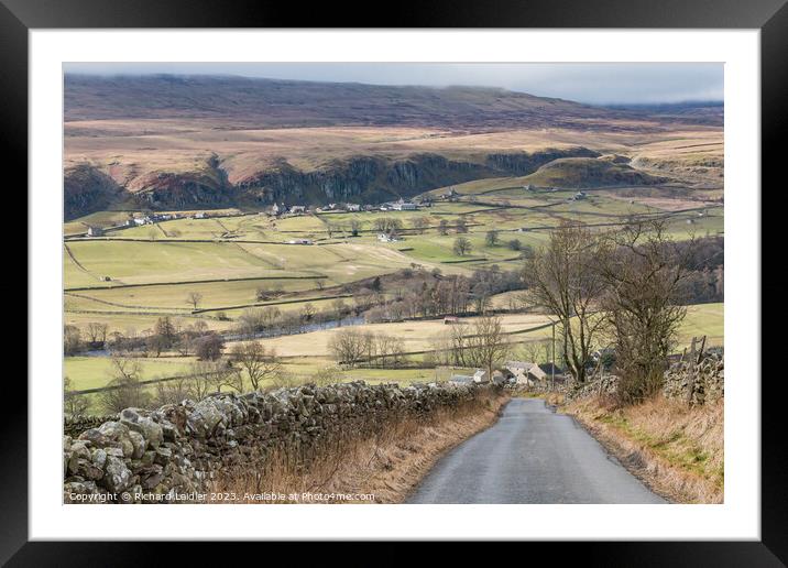 Down Miry Lane to Newbiggin and Holwick, Teesdale Framed Mounted Print by Richard Laidler