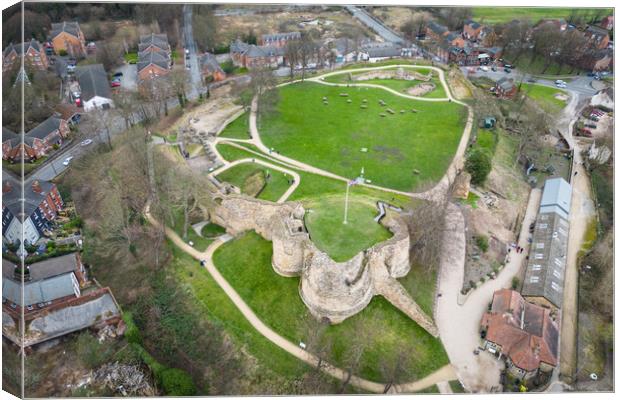 Pontefract Castle From The Air Canvas Print by Apollo Aerial Photography