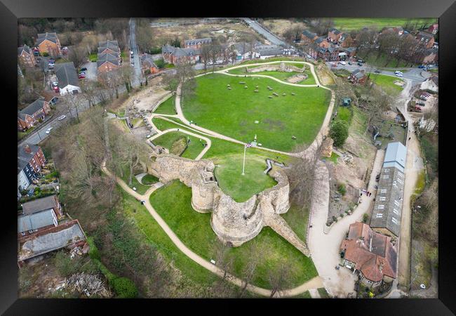 Pontefract Castle From The Air Framed Print by Apollo Aerial Photography