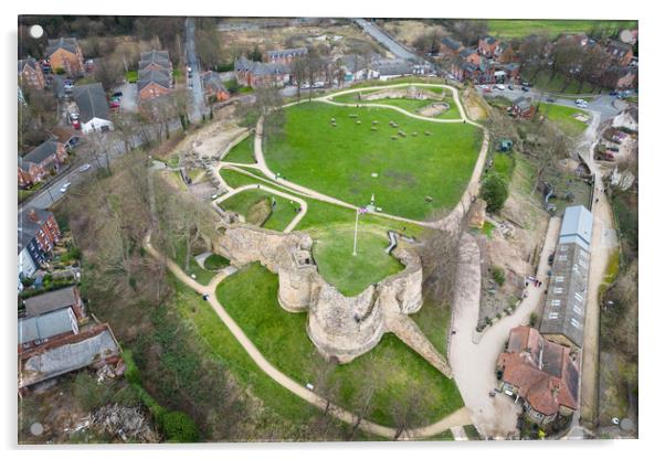 Pontefract Castle From The Air Acrylic by Apollo Aerial Photography