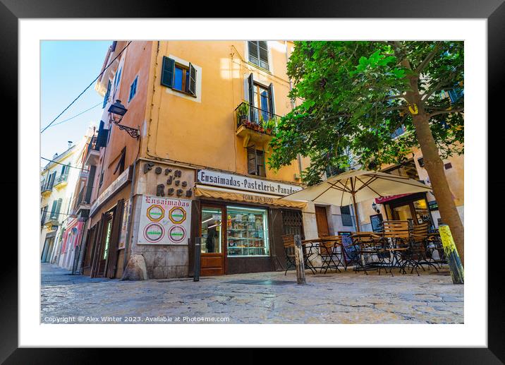 Palma Majorca Spain View of traditional Bakery Framed Mounted Print by Alex Winter