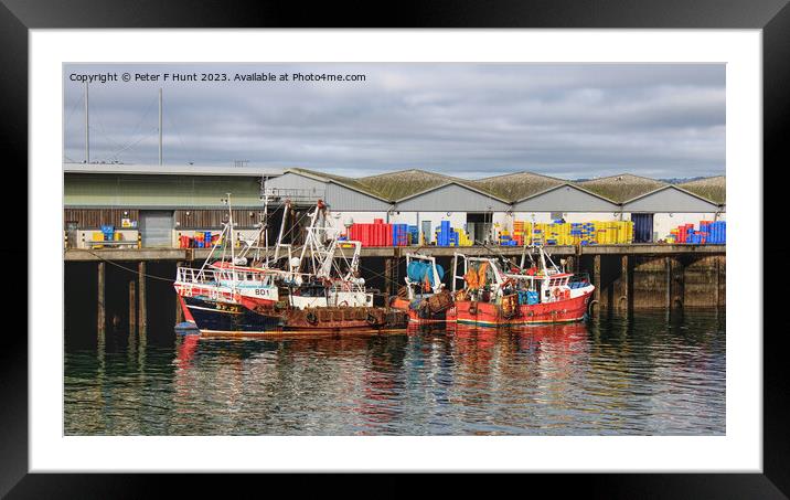Alongside The Fish Quay Framed Mounted Print by Peter F Hunt