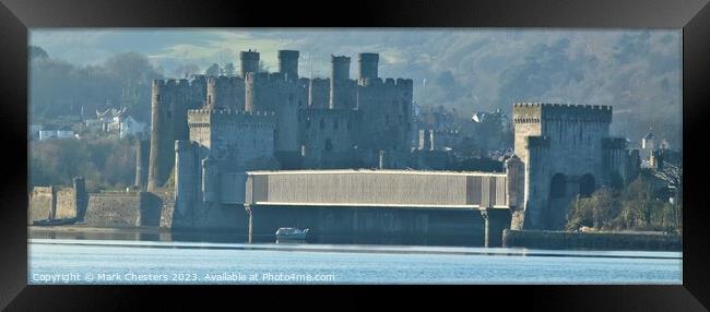 Majestic Conwy Castle and Train Tunnel Framed Print by Mark Chesters
