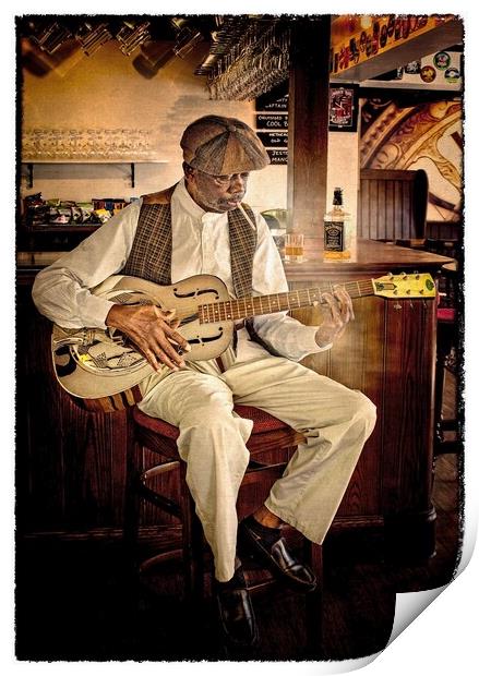 The Man Plays The Blues Print by Marie Castagnoli