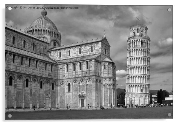 The Splendour of Pisa - Monochrome Acrylic by Jim Jones