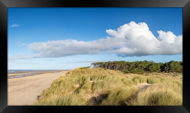 Formby sand dunes panorama Framed Print by Jason Wells