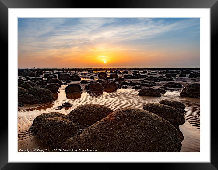 Hunstanton Beach Sunset Framed Mounted Print by Craig Yates