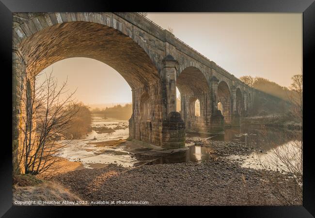 Alston Arches at Haltwhistle, Northumberland,  Framed Print by Heather Athey