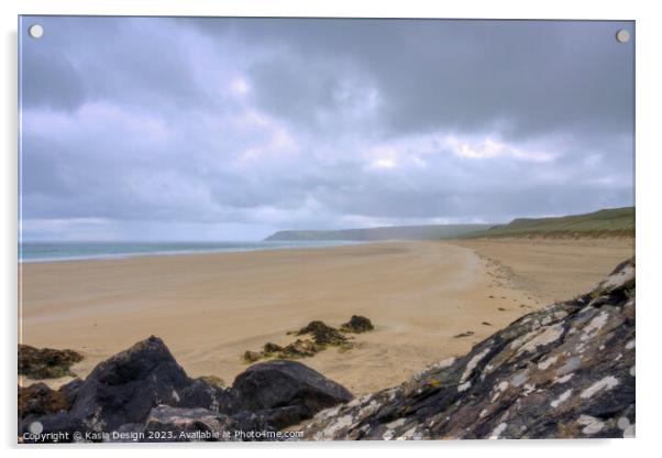 Moody Traigh Mhor, Tolsta, Lewis, Outer Hebrides Acrylic by Kasia Design