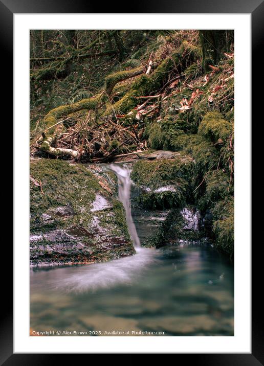 Water-Mini-Fall Framed Mounted Print by Alex Brown