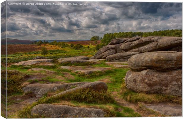 Majestic Owler Tor in Peak District Canvas Print by Derek Daniel