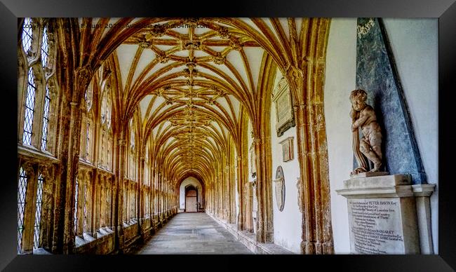 The Cloisters Wells Cathedral Framed Print by Peter F Hunt