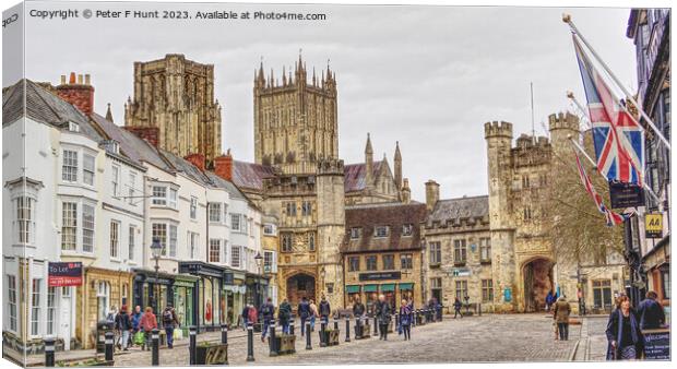 From Market Place To A Cathedral And Palace Canvas Print by Peter F Hunt