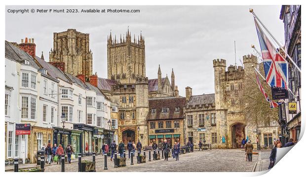 From Market Place To A Cathedral And Palace Print by Peter F Hunt