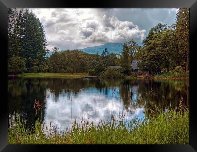 Summer Showers Over Loch Ard Framed Print by Aj’s Images