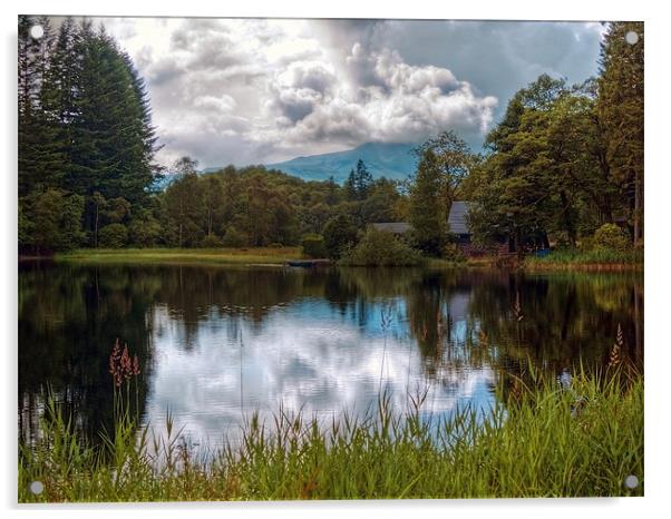 Summer Showers Over Loch Ard Acrylic by Aj’s Images
