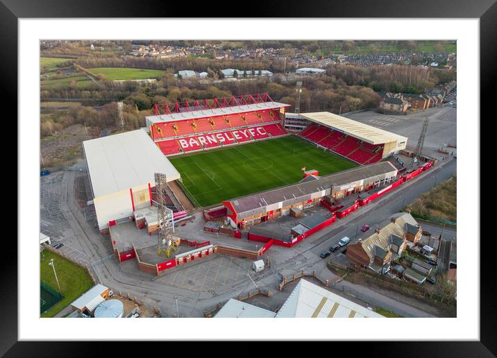 Oakwell Barnsley FC Framed Mounted Print by Apollo Aerial Photography
