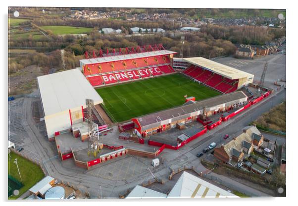 Oakwell Barnsley FC Acrylic by Apollo Aerial Photography