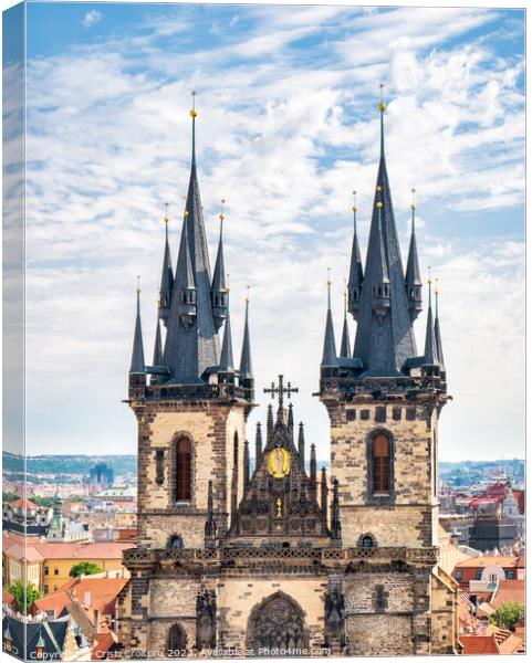  Church of Our Lady before Týn in the old square town of Prague Canvas Print by Cristi Croitoru