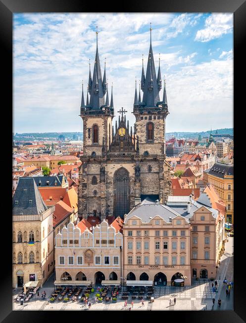 Church of Our Lady before Týn in the old square town of Prague Framed Print by Cristi Croitoru
