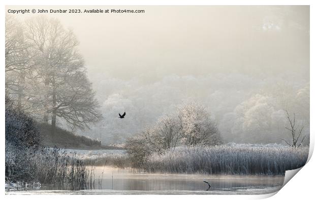 Elterwater Mist Print by John Dunbar