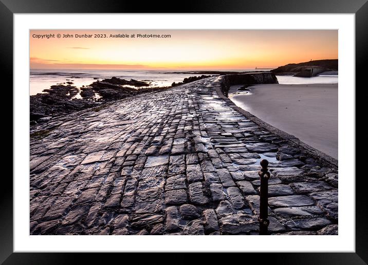 Cullercoats Dawn Framed Mounted Print by John Dunbar