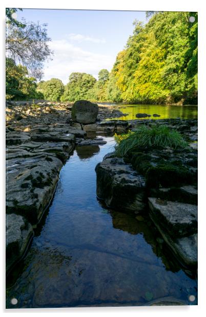 River Swale Richmond Acrylic by Steve Smith