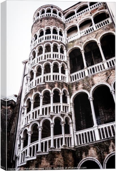 Scala Contarini Tower, Venice Italy Canvas Print by Peter Greenway