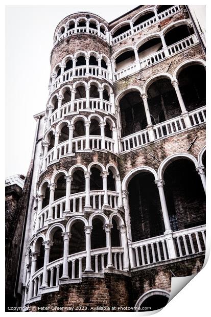 Scala Contarini Tower, Venice Italy Print by Peter Greenway
