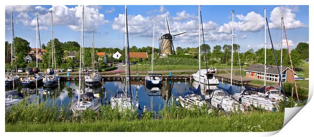 Windmill in Zeeland, the Netherlands Print by Arterra 
