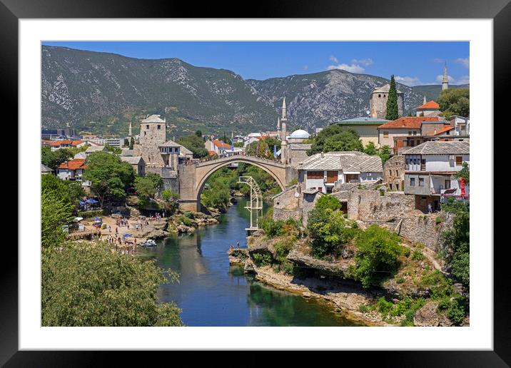 Stari Most in Mostar, Bosnia and Herzegovina Framed Mounted Print by Arterra 