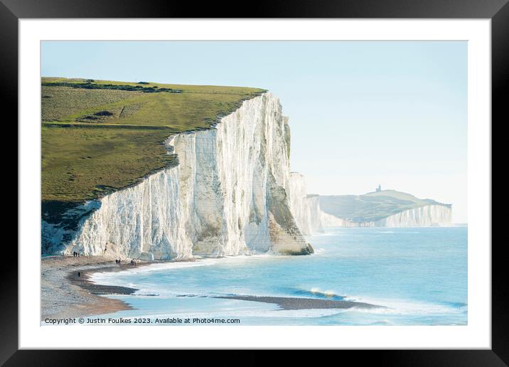 The Seven Sisters Cliffs, East Sussex Framed Mounted Print by Justin Foulkes