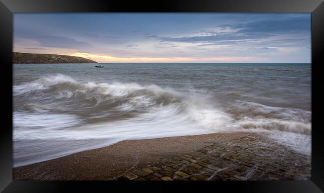 Filey Beach at High Tide Framed Print by Tim Hill