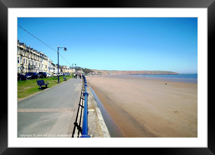 Seafront Filey Yorkshire Framed Mounted Print by john hill