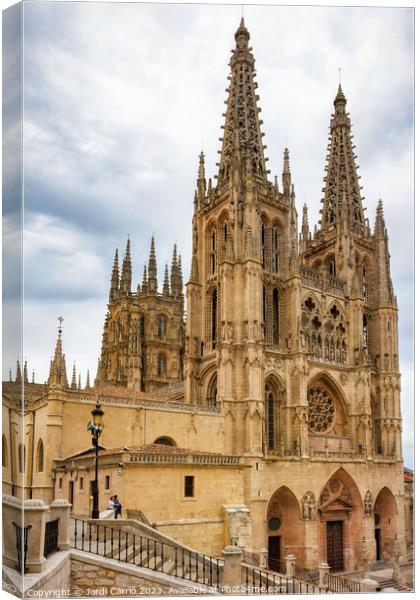 West view of the Cathedral of Burgos Canvas Print by Jordi Carrio