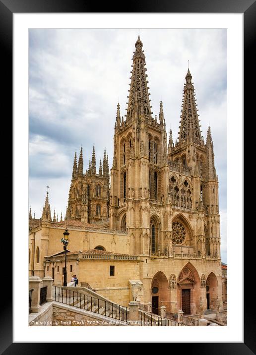 West view of the Cathedral of Burgos Framed Mounted Print by Jordi Carrio