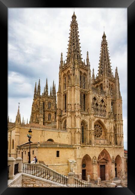 West view of the Cathedral of Burgos Framed Print by Jordi Carrio