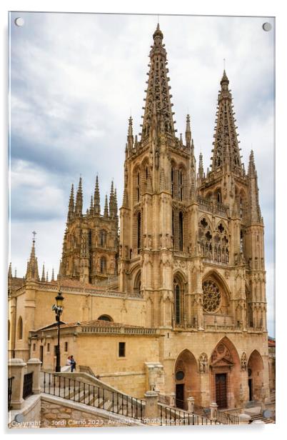 West view of the Cathedral of Burgos Acrylic by Jordi Carrio